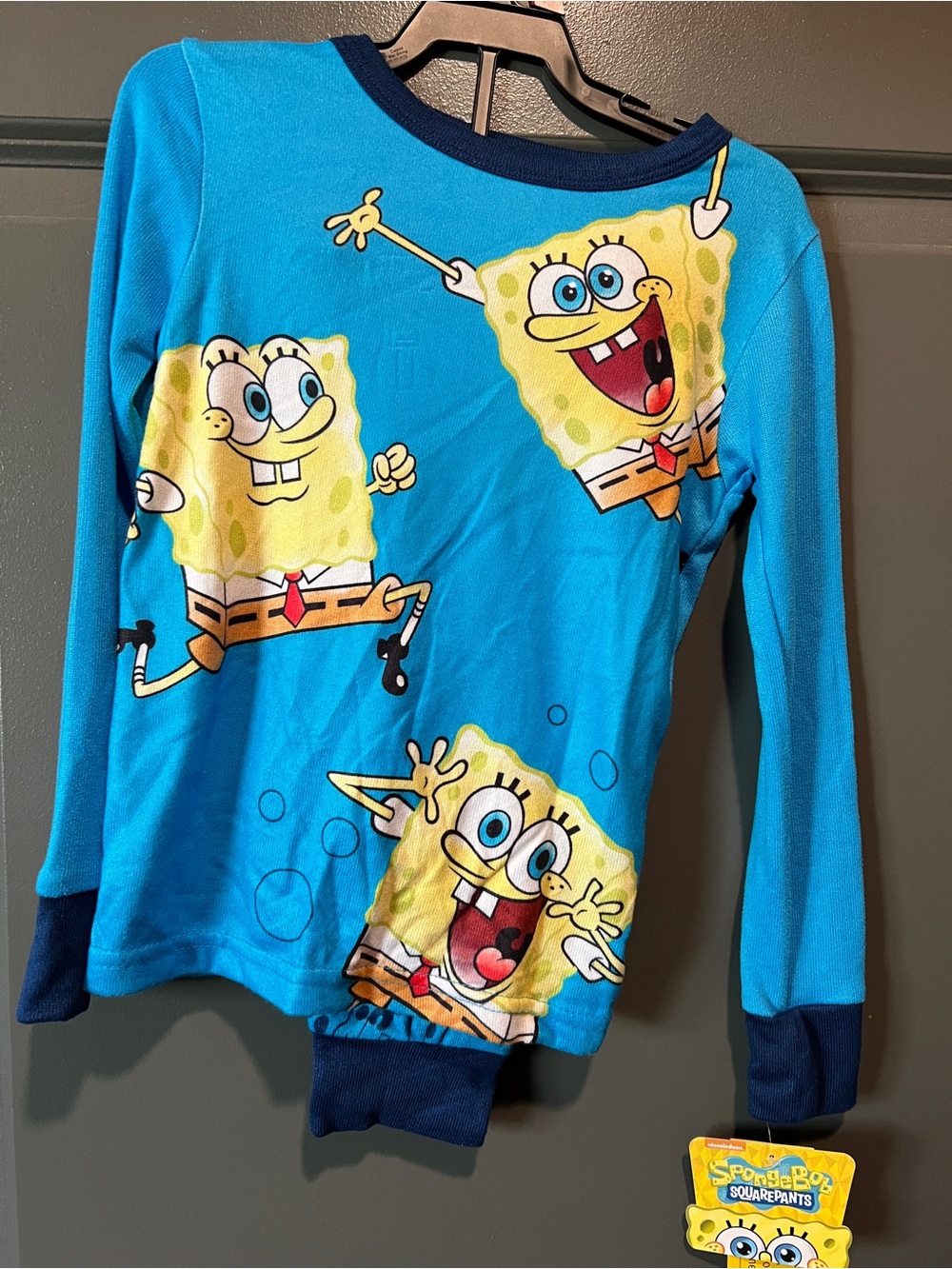 Kids SpongeBob Squarepants Blue PJ Set Size 6